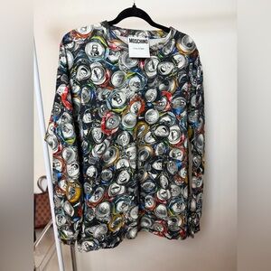 Moschino Couture Crushed Soda Cans Print Sweatshirt